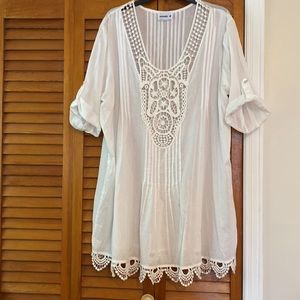 Swimsuits for All White Cover Up Size 14/16